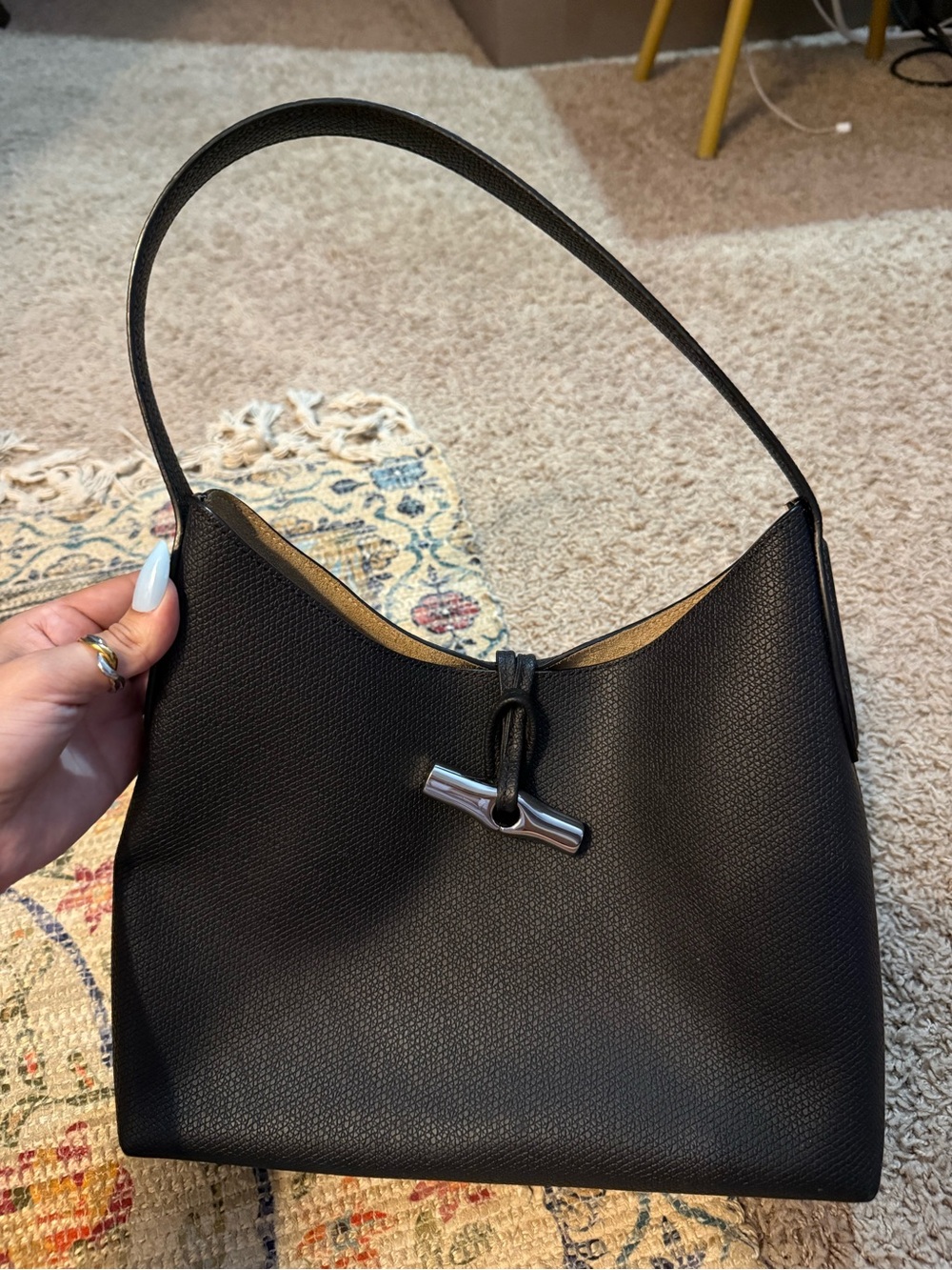 LONGCHAMP Handbag Le Pliage Hobo Bag M Size 10153 HPN 001 NOIR